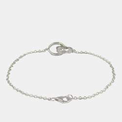Pre Owned Cartier Love 18K White Gold Chain Bracelet