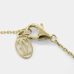 Pre Owned Cartier D'amour 18K Yellow Gold and Diamond Pendant Necklace