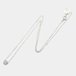 مملوكة مسبقًا Cartier D'amour 18K White Gold and Diamond Pendant Necklace