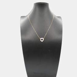 Pre Owned Cartier Trinity Heart Diamond 18K Yellow, Pink, White Gold Diamonds Necklace 