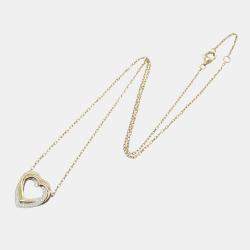 Pre Owned Cartier Trinity Heart Diamond 18K Yellow, Pink, White Gold Diamonds Necklace 