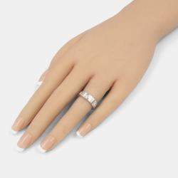 Pre Owned Cartier Love 18K White Gold and Diamond Love Band Ring EU 49