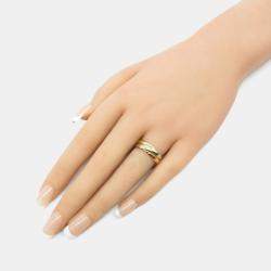 Pre Owned Cartier Trinity 18K Yellow, Rose, White Gold Band Ring EU 51
