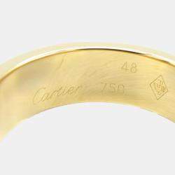 Pre Owned Cartier Love 18K Yellow Gold Band Ring EU 48