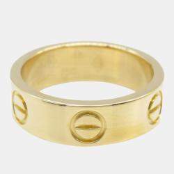 Pre Owned Cartier Love 18K Yellow Gold Band Ring EU 48