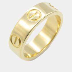 Pre Owned Cartier Love 18K Yellow Gold Band Ring EU 48