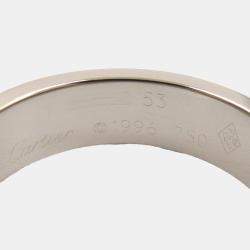 Pre Owned Cartier Love 18K White Gold Love Band Ring EU 53