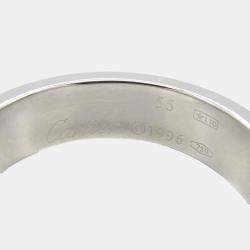 Pre Owned Cartier Love 18K White Gold Love Band Ring EU 55