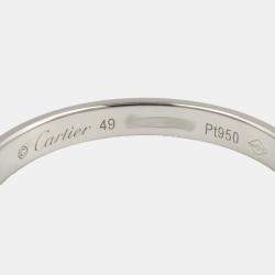 Pre Owned Cartier D'Amour Full Eternity Platinum Diamond Ring EU 49