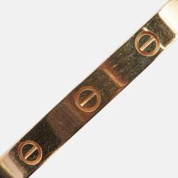 Pre Owned Cartier Love 18k Rose Gold Open Cuff Bracelet 18