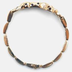 Pre Owned Cartier Panthere De Cartier Multi Gemstone 18k Yellow Gold Bracelet