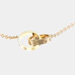 Pre Owned Cartier Love Interlocking 18K Yellow Gold Bracelet 