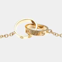 Pre Owned Cartier Love Interlocking 18K Yellow Gold Bracelet 
