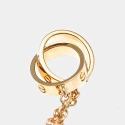 Pre Owned Cartier Love Interlocking 18K Yellow Gold Bracelet 