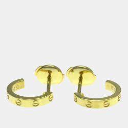Pre Owned Cartier Love 18K Yellow Gold Baby Love Earrings 