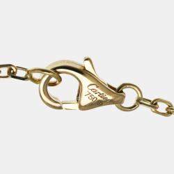 Pre Owned Cartier Trinity 18K Yellow, Rose, White Gold and Pink Sapphire Pendant Necklace