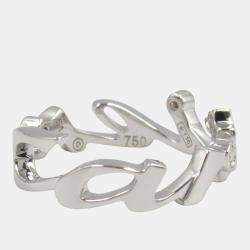 مملوكة مسبقًا خاتم كارتييه سيجنيتشر ألماس ذهب أبيض عيار 18 مقاس 51