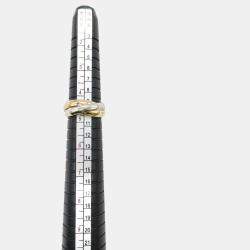 Pre Owned Cartier Trinity 18K Yellow, Rose, White Gold Ring EU 48