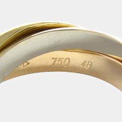 Pre Owned Cartier Trinity 18K Yellow, Rose, White Gold Ring EU 48