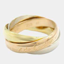 Pre Owned Cartier Trinity 18K Yellow, Rose, White Gold Ring EU 48