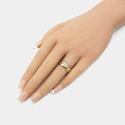 Pre Owned Cartier Trinity 18K Yellow, Rose, White Gold Ring EU 48
