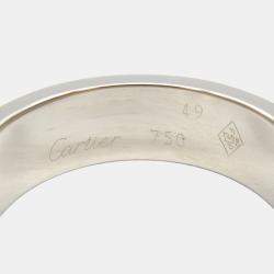 Pre Owned Cartier Love 18K White Gold Band Ring EU 49