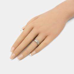Pre Owned Cartier Love 18K White Gold Band Ring EU 49