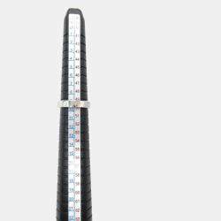 Pre Owned Cartier Love 18K White Gold and Diamond Band Ring EU 50