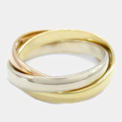 Pre Owned Cartier Trinity 18K Yellow, Rose, White Gold Ring EU 51