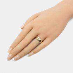 Pre Owned Cartier Trinity 18K Yellow, Rose, White Gold Ring EU 51