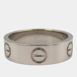 Pre Owned Cartier Love 18K White Gold Band Ring EU 51