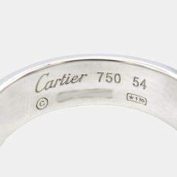Pre Owned Cartier Love 18K White Gold Band Ring EU 54