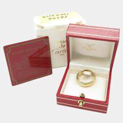Pre Owned Cartier Trinity 18K Yellow, Rose, White Gold Ring EU 51