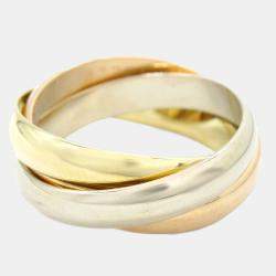 Pre Owned Cartier Trinity 18K Yellow, Rose, White Gold Ring EU 51