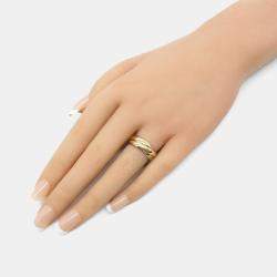 Pre Owned Cartier Trinity 18K Yellow, Rose, White Gold Ring EU 51