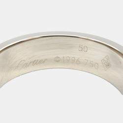 Pre Owned Cartier Love 18K White Gold Band Ring EU 50