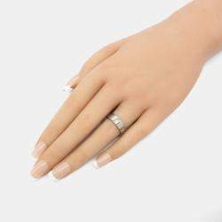 Pre Owned Cartier Love 18K White Gold Band Ring EU 50