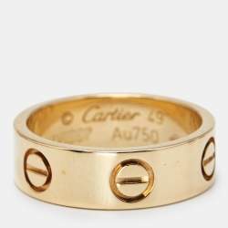 Pre Owned Cartier Love 18k Yellow Gold Classic Model Ring Size 49