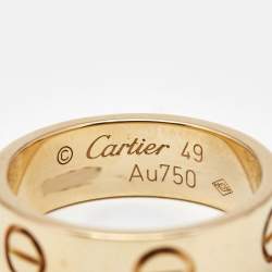 Pre Owned Cartier Love 18k Yellow Gold Classic Model Ring Size 49