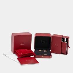 Pre Owned Cartier Love 18k Rose Gold Classic Model Bracelet 17