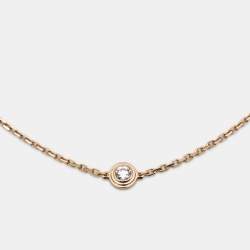 Pre Owned سوار كارتييه دامور ألماس ذهب وردي عيار 18 موديل صغير جداً