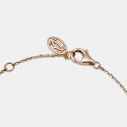 Pre Owned سوار كارتييه دامور ألماس ذهب وردي عيار 18 موديل صغير جداً