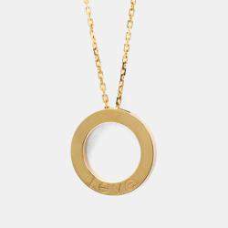 Pre Owned Cartier Love 18K Rose Gold Pendant Necklace