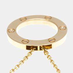 Pre Owned Cartier Love 18K Rose Gold Pendant Necklace