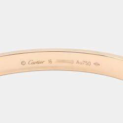 Pre Owned Cartier Love 18K Rose Gold Bangle Bracelet