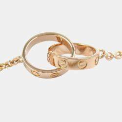 Pre Owned Cartier 18K Rose Gold Baby Love Necklace