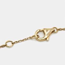 Pre Owned Cartier Amulette De Cartier Chrysophase Diamond 18k Yellow Gold Bracelet