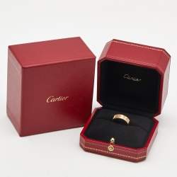 Pre Owned Cartier Love 18k Yellow Gold Band Ring Size 52