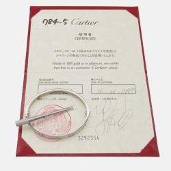 Pre Owned Cartier 18K White Gold Classic Love Bracelet