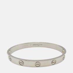 Pre Owned Cartier 18K White Gold Classic Love Bracelet